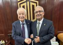 أبوغزاله يستقبل النسور عميد (TAGUCI) بمناسبة انتهاء مهامه